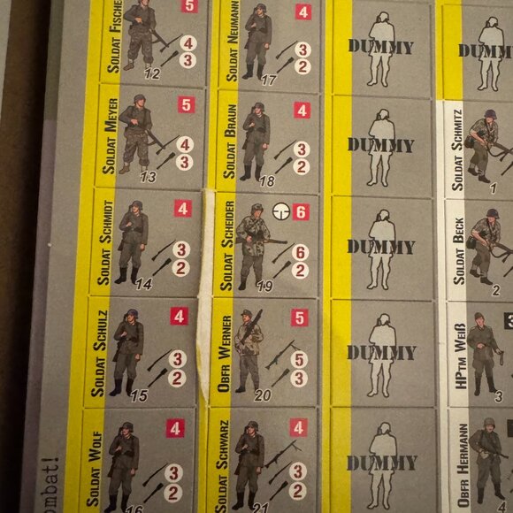 Combat! Volume 1 (open, unpunched, cards in factory seal) Compass Games - Picture 12 of 12